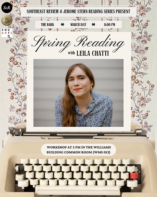 Flyer for Leila Chatti visit to FSU