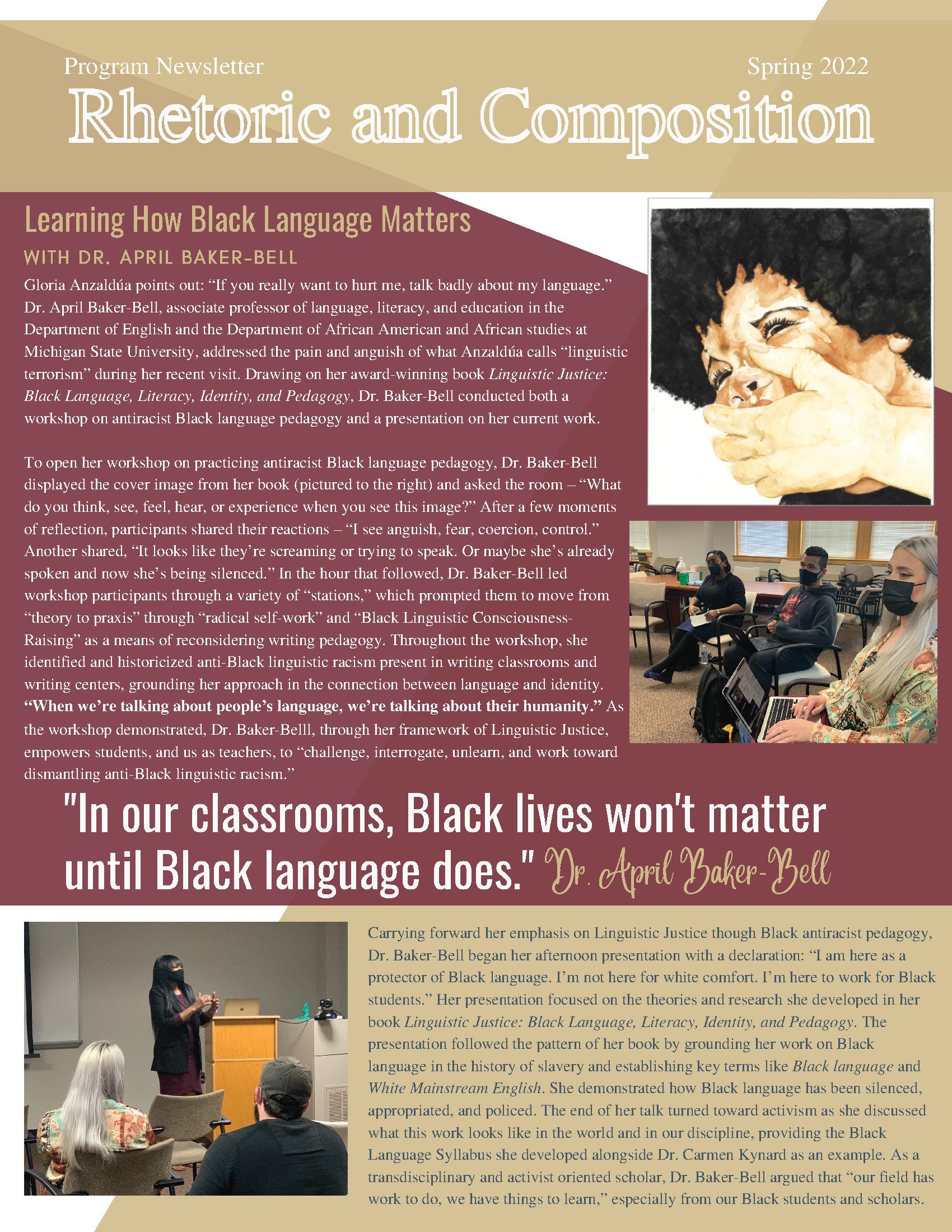 Rhetoric and Composition Program Newsletter, Spring 2022