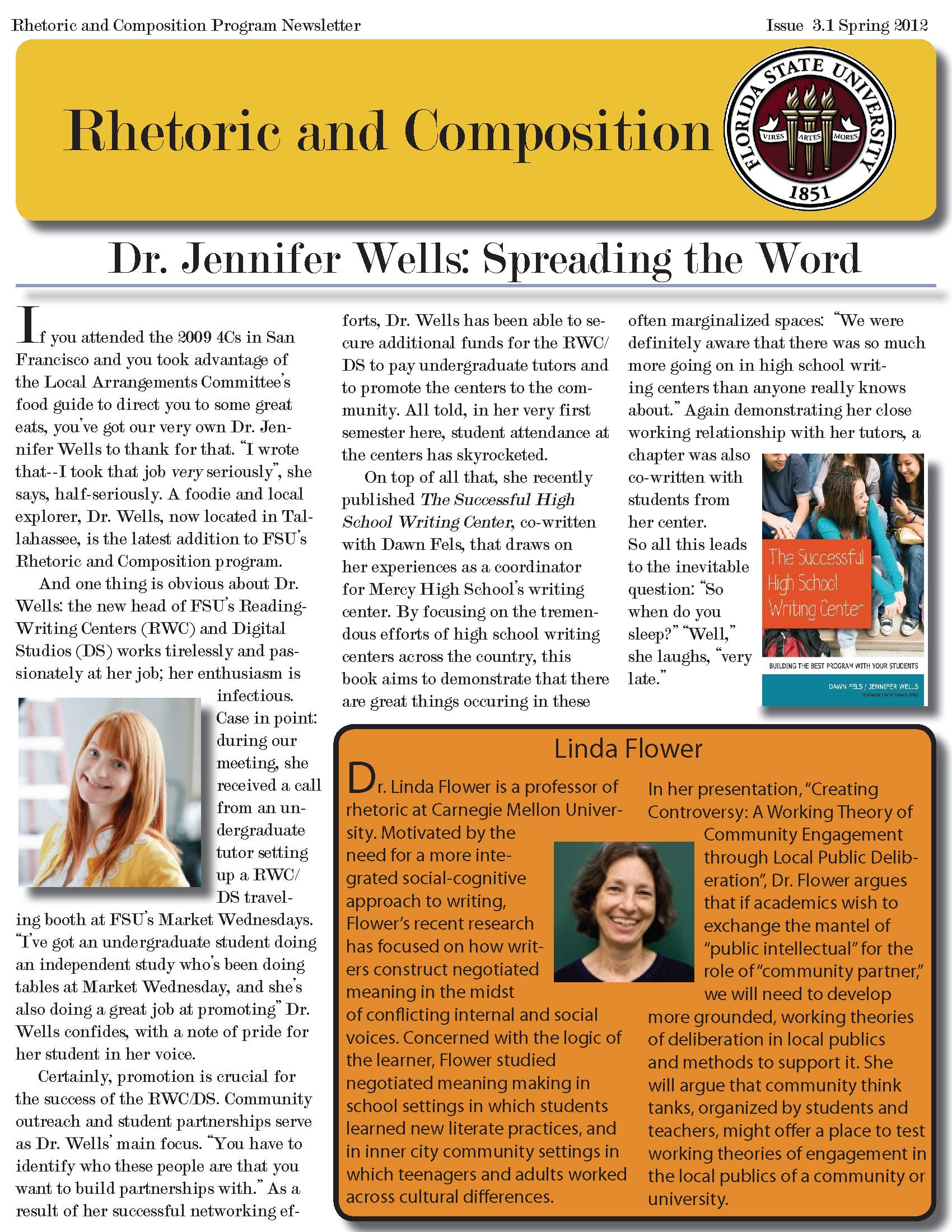 FSU Rhetoric and Composition Program Newsletter, Spring 2012