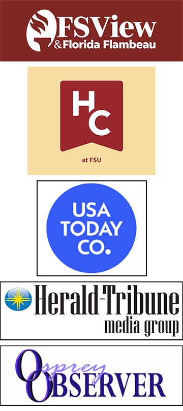 Logos of news publications