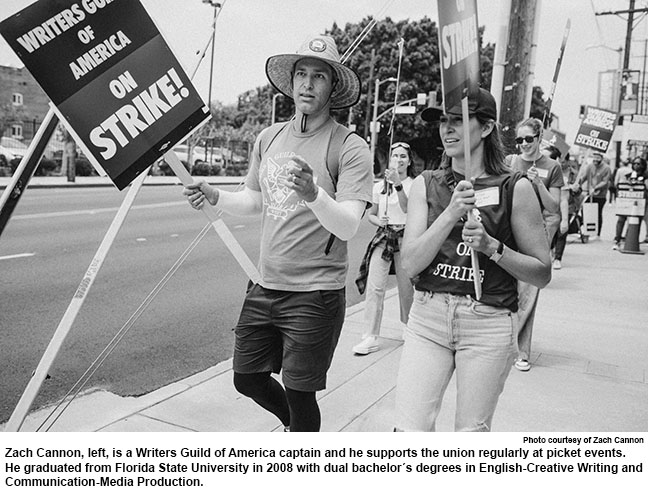 Alumnus Zach Cannon established a career in screenwriting; he now 